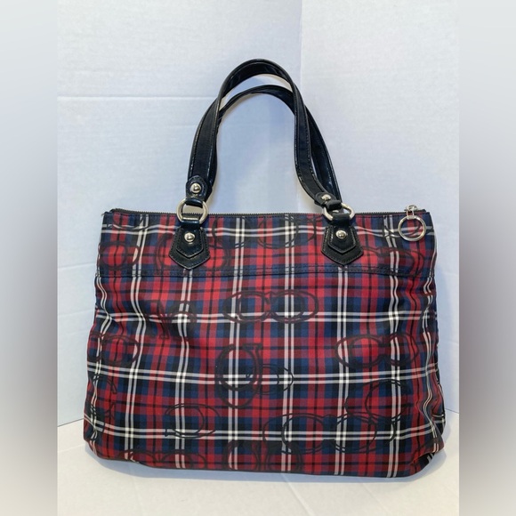 Coach Poppy Signature Tartan Glam Tote - Picture 4 of 16
